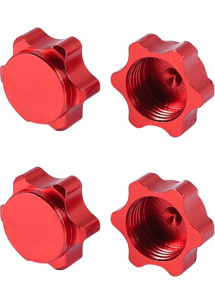 4pcs Alüminyum Tekerlek Göbek Kapağı 1/8 Rc Araba Için 17MM Altıgen Somun, Kırmızı (Yurt Dışından)