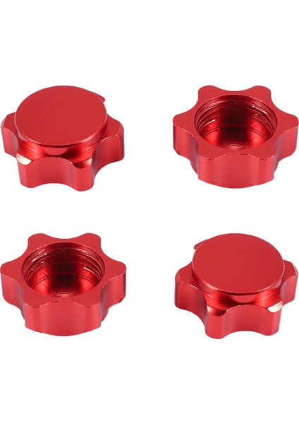 4pcs Alüminyum Tekerlek Göbek Kapağı 1/8 Rc Araba Için 17MM Altıgen Somun, Kırmızı (Yurt Dışından) modelleri