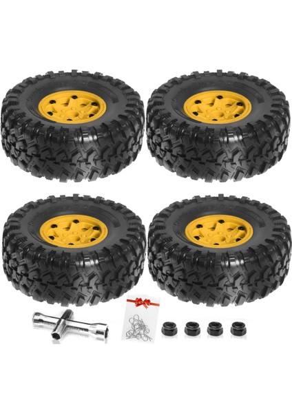 135MM Metal 2.2 Inç Beadlock Tekerlek 1/10 Rc Paletli Araba Eksenel SCX10 Wraıth RR10 Capra Trx4 YK4082, Orange (Yurt Dışından)