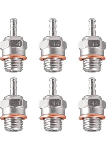 6pcs Glow Fiş N4 Sıcak Spark Nitro Motor Parçaları Traxxas Kyosho Hsp Hpı Için Os 8&#39;i Değiştirin 1/8 1/10 Rc Araba Kamyonu Buggy (Yurt Dışından)