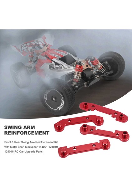 Ön ve Arka Salıncak Kolu Takviye Kiti Wltoys Için Metal Şaft Manşonu ile 144001 124019 124018 Rc Araba Yükseltme Parçaları, E (Yurt Dışından) fırsatları