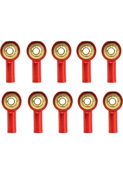 10PCS Metal M2 Bağlantı Rota Çubuk Uç Top Balo Bağlantısı Direksiyon Ipme Çubuk Çubuk Rc Araç Teknesi Yükseltme Parçaları, Kırmızı (Yurt Dışından)