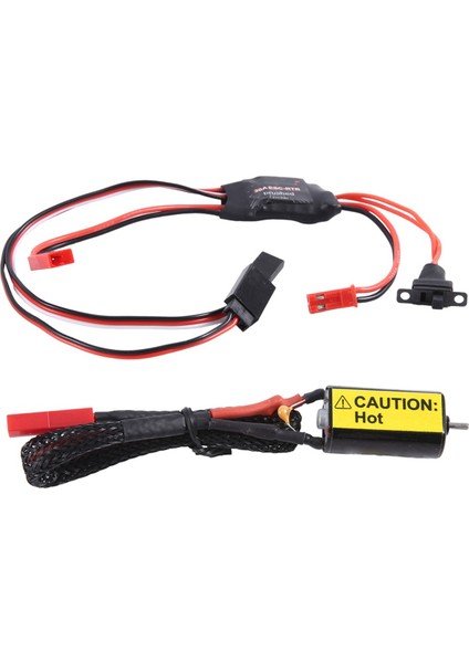 Rxaz 30A Fırçalanmış Esc &amp; 66T Güçlü Manyetik 050 Motor Combo Rc Car 1/24 SCX24 Rc Prıgler Uslemes Kıt Jst Connector (Yurt Dışından)