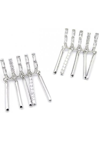 Taş Sallantılı Küpe - Gümüş