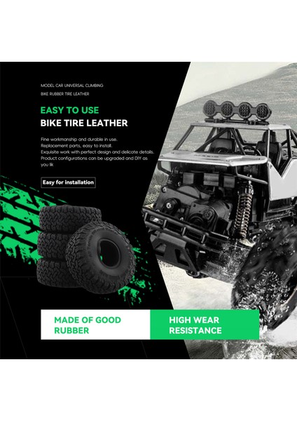 4pcs 115X44MM Yumuşak Kauçuk Lastik 1.9 Inç Tekerlek Kaya Arazi Lastiği 1/10 Rc Paletli Araba Trx-4 Axıal SCX10 90046 (Yurt Dışından) indirimleri