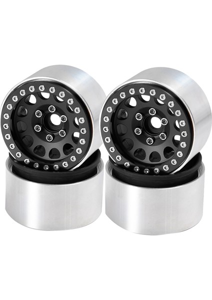 4pcs 1.9 Metal Beadlock Tekerlek Hub Kıyısı 1/10 Rc Traxxas Trx4 SCX10 SCX10-II 90046 SCX10-III AXI03007 D90 Siyah (Yurt Dışından)