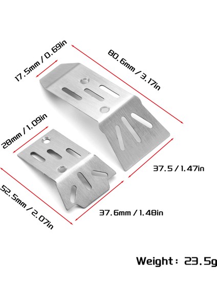Yarış Paslanmaz Çelik Şasi Guard Skid Plaka Muhafızları Arrma Için Parça Aksesuarları 1/18 Granit Grom (Yurt Dışından) fırsatları