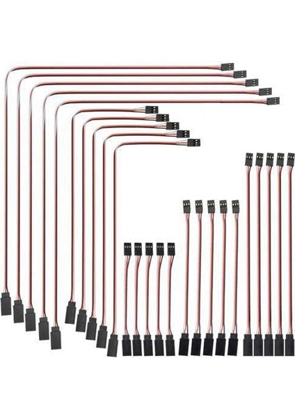 25 Pcs Jr Style Servo Uzatma Kablosu, Servo Kabloları, Erkek Ila Kadın Jr Fişi, Rc Arabası Için Rc Servo Uzatma Kurşun Teli (Yurt Dışından)