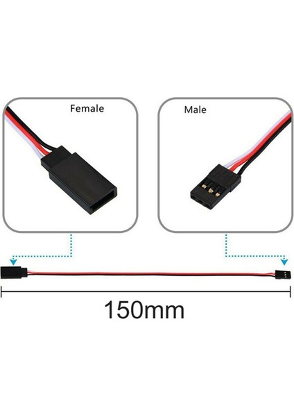 25 Pcs Jr Style Servo Uzatma Kablosu, Servo Kabloları, Erkek Ila Kadın Jr Fişi, Rc Arabası Için Rc Servo Uzatma Kurşun Teli (Yurt Dışından) fırsatları