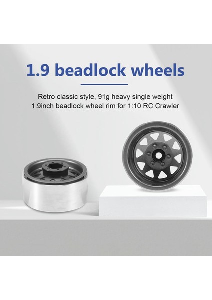 4pcs Derin Tabak Vagonu 1.9 Metal Beadlock Tekerlek Göbeği 1/10 Rc Paletli Eksenel SCX10 90046 Traxxas Trx4 RC4WD D90,2 (Yurt Dışından) modelleri