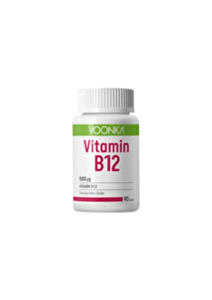 Vitamin B12 102 Tablet 1000 µg Takviye Edici Gıda Enerji ve Sinir Sistemi Destekleyici
