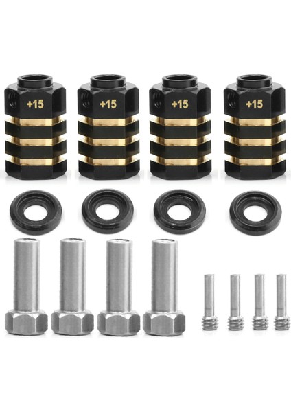 4pcs Pirinç Karşı Ağırlık 12MM Tekerlekli Hex Hubs Traxxas Trx4 Trx6 1/10 Rc Araç Parçaları Için Genişletilmiş Adaptör 15 mm (Yurt Dışından)