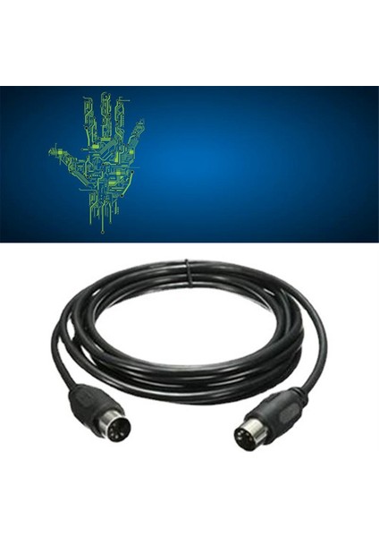 Mıdı Uzatma Kablosu 5 Pin Erkek - Erkek Yüksek Kaliteli Elektrikli Piyano Gitar Enstrümanı 1m (Yurt Dışından) fırsatları