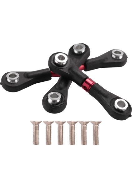 3pcs Metal Direksiyon Çubuğu Bağlantı Çubuk Çubuk Tamiya Tt-01 TT01 1/10 Rc Araba Yükseltme Parçaları Aksesuarları, Kırmızı (Yurt Dışından) modelleri