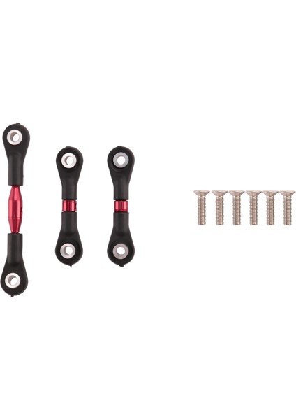 3pcs Metal Direksiyon Çubuğu Bağlantı Çubuk Çubuk Tamiya Tt-01 TT01 1/10 Rc Araba Yükseltme Parçaları Aksesuarları, Kırmızı (Yurt Dışından) fırsatları