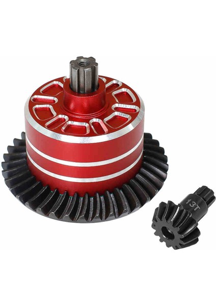 Arrma Için Metal Diferansiyel Kasa ve Çelik Diferansiyel Dişli Seti 1/10 2WD 4WD 3s 4s Rc Araba Yükseltme Parçaları Kırmızı 37T -13T (Yurt Dışından)