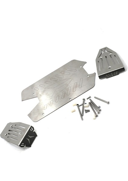 Paslanmaz Çelik Şasi Zırhı Ön Arka Koruyucu Skid Plakası 1/10 Arrma Vortiks Büyük Rock Rc Araba Yükseltme Parçaları (Yurt Dışından) modelleri