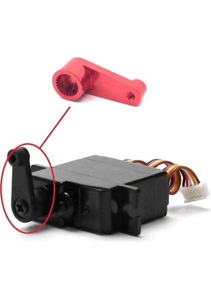 Metal 144001-1263 25T Servo Kol Korna Yükseltme Parçaları Wltoys 144001 1/14 Rc Araba Yükseltme Yedek Parçaları, Kırmızı (Yurt Dışından) fiyatları
