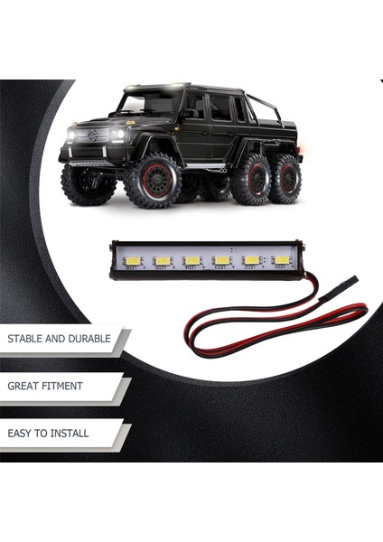 1/10 Trxxas Trx4 Trx6 G63 Eksenel SCX10 D90 Trail Için Rc Araç Çatı LED Işık Çubuğu Işık (Yurt Dışından) modelleri