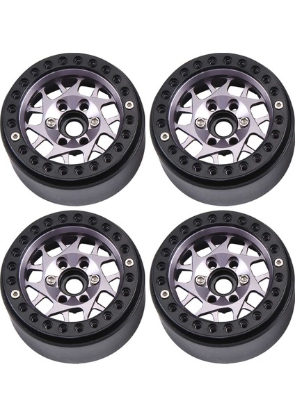 4pcs 1.9 Inç Metal Beadlock Tekerlek Göbeği 1/10 Rc Paletli Araba Trx4 Eksenel SCX10 Redcat Gen8, Gri 14 (Yurt Dışından) modelleri