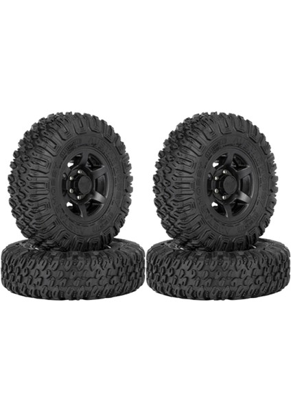 4pcs 85MM 1.55 Inç Beadlock Tekerlek Jantlar Lastikler 1/10 Rc Paletli Araba Eksenel Yetisi Jr RC4WD D90 Tf2 Tamiya CC01, Siyah (Yurt Dışından)