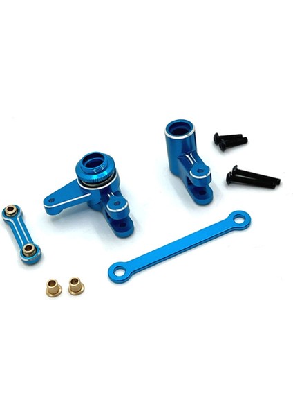 Rc Araba Yükseltme Direksiyon Bileşeni Servo Çubuk Mjx Için Set 1/10 10208 Canavar Rc Araba Yükseltme Parçaları Mavi (Yurt Dışından)