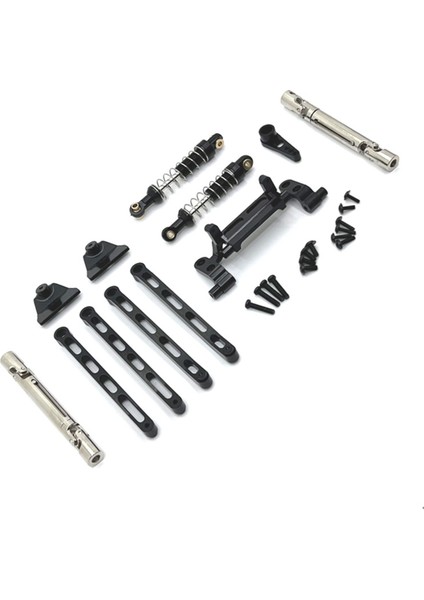 Çekme Çubuğu Şok Emicisi Mnmodel Için Set 1/12 MN82 LC79 MN78 Uzaktan Kumanda Araba Parçaları Metal Yükseltme Siyah (Yurt Dışından)