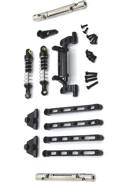 Çekme Çubuğu Şok Emicisi Mnmodel Için Set 1/12 MN82 LC79 MN78 Uzaktan Kumanda Araba Parçaları Metal Yükseltme Siyah (Yurt Dışından) modelleri