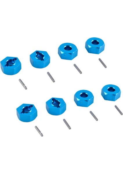 8pcs Rc Model Araba 1/10 Altıgen Tekerlek Koltuğu 12MM Kuplör Pim Mavisi (Yurt Dışından)
