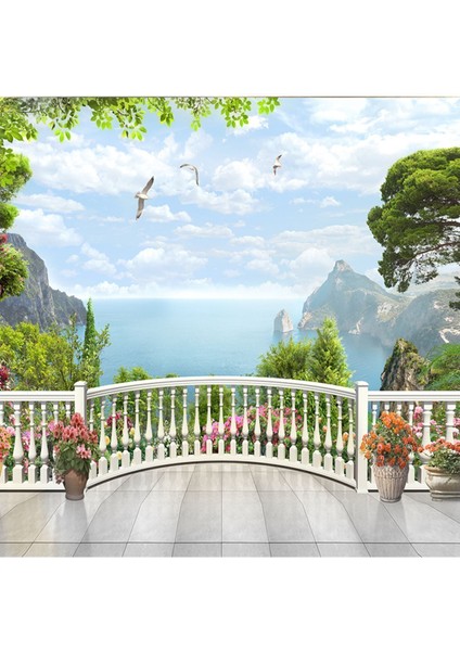 Duvar Kağıdı Deniz Manzarası Desenli Isı ve Ses Yalıtımlı Sağlıklı Yeni Nesil Duvar Kumaşı fırsatları