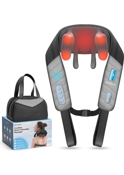 Comfıer Kablosuz Boyun ve Omuz Masaj Aleti - Klasik Gri
