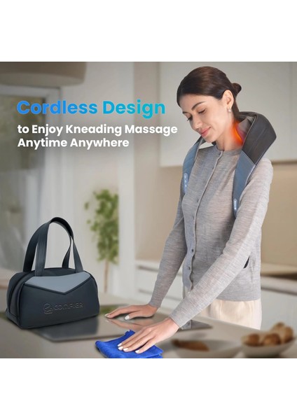 Comfıer Kablosuz Boyun ve Omuz Masaj Aleti - Klasik Gri modelleri