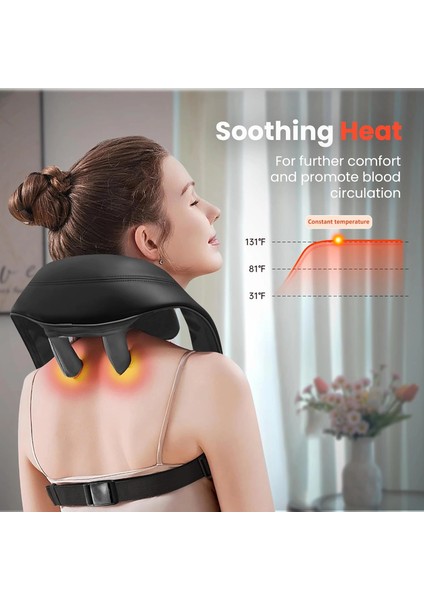 Comfıer Kablosuz Boyun ve Omuz Masaj Aleti - Klasik Gri indirimleri