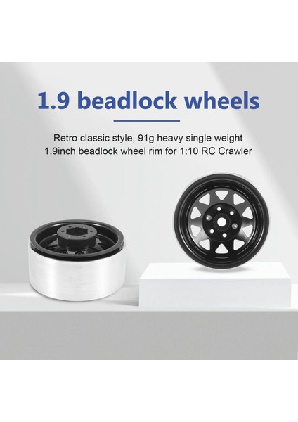 4pcs Derin Tabak Vagonu 1.9 Metal Beadlock Tekerlek Göbeği 1/10 Rc Paletli Eksenel SCX10 90046 Traxxas Trx4 RC4WD D90,4 (Yurt Dışından) modelleri