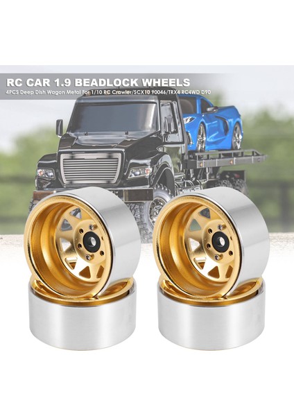 4pcs Derin Tabak Vagonu Metal 1.9 Beadlock Tekerlek Göbeği 1/10 Rc Için Trawler Eksenel SCX10 90046 Traxxas Trx4 RC4WD D90 (Yurt Dışından) modelleri