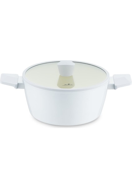 Swiss Crystal Light Grey Derin Tencere 24 cm