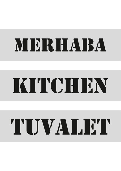 Ada Sanatsal Kişiselleştirilebilir Stencil Yazı Şablonu 10 cm x 30 cm fiyatları