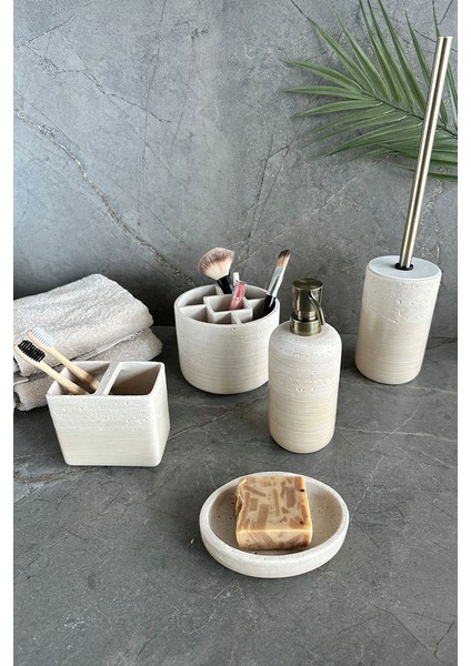 Charm Banyo Seti 5 Parça - Bej fiyatları