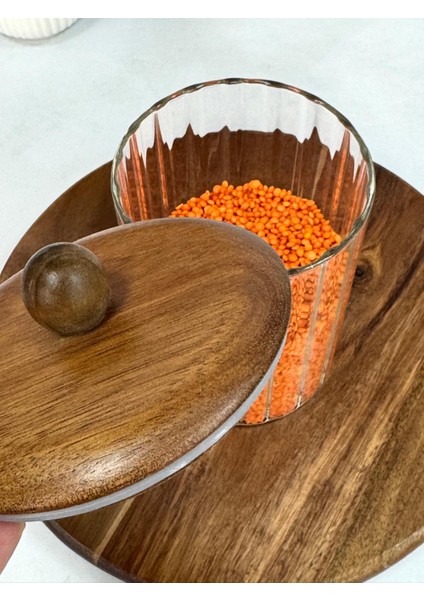 Akasya Kapaklı Lıne Cam Kavanoz 1150 ml fırsatları