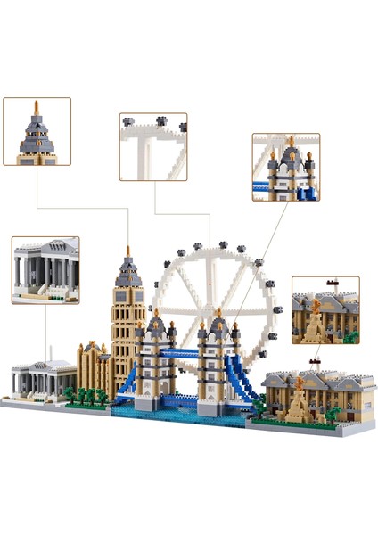 Kadablk Londra Skyline Koleksiyonu, Landmark Modeli, Mini - 3430 Parça fiyatları