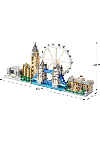 Kadablk Londra Skyline Koleksiyonu, Landmark Modeli, Mini - 3430 Parça modelleri