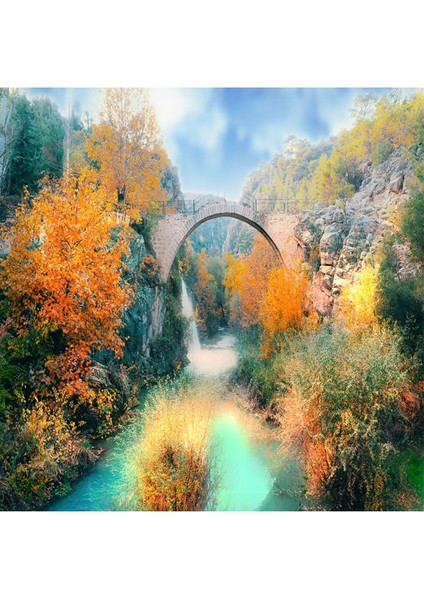 Sonbahar Manzaralı Isı ve Ses Yalıtımlı Sağlıklı Tekstil Duvar Kağıdı fırsatları