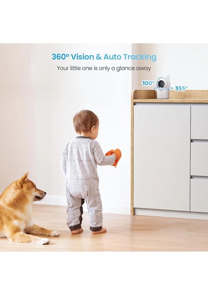 Kamera ve Ses Özellikli Video Bebek Monitörü, 1080P Fhd - 1 Kamera fiyatları
