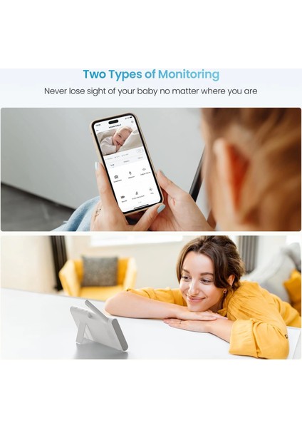 Kamera ve Ses Özellikli Video Bebek Monitörü, 1080P Fhd - 1 Kamera