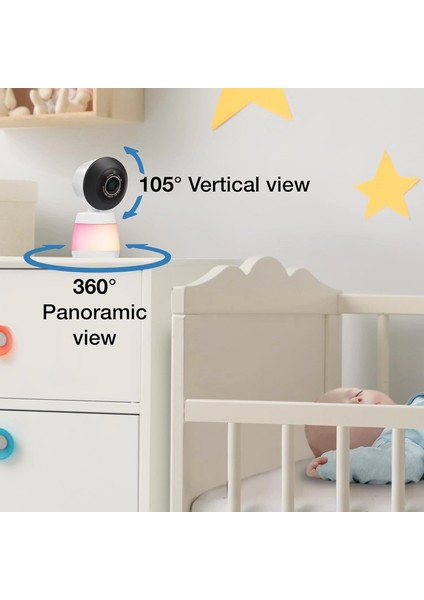 Akıllı Wifi Bebek Monitörü, 2k Cmos Sensörlü 5.5 Inc - 2 Kamera fırsatları
