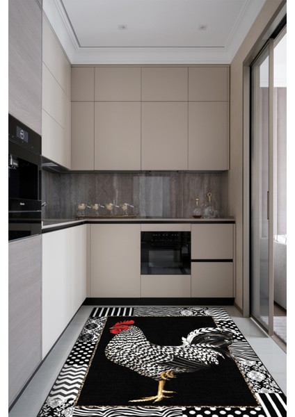 Dekoratif Özel Tasarım Yıkanabilir,ince, Kaymaz Tabanlı, Modern Salon Halısı, Mutfak Halısı, Yolluk