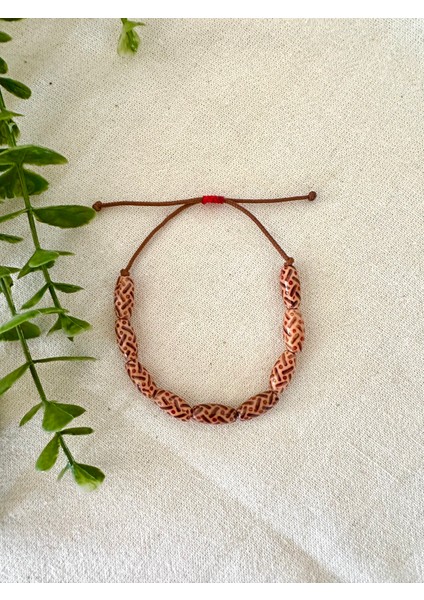 Silindir Ahşap Etnik Bileklik