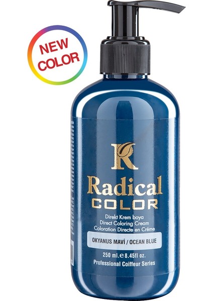 Color Su Bazlı Saç Boyası 250 ml Okyanus Mavi