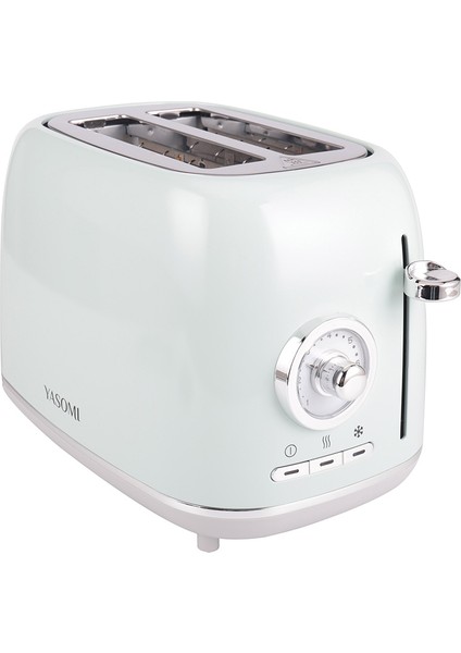 YK-688T Retro Mavi Iki Dilim Ekmek Kızartma Makinesi