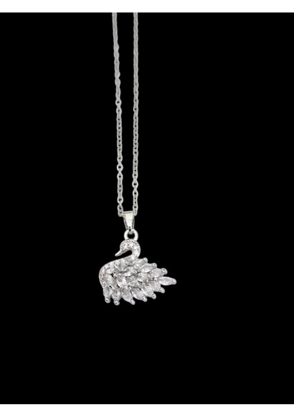 Çelik Kararmaz Beyaz Kuğu Kolye modelleri